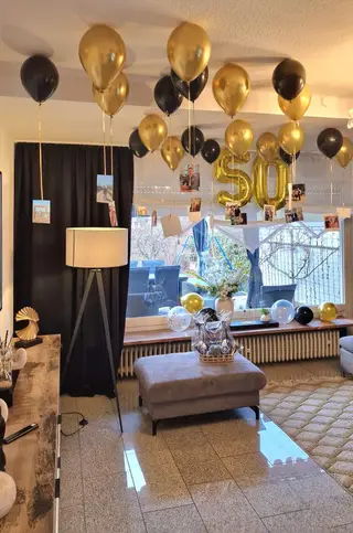 Golden Birthday Decor for Parents